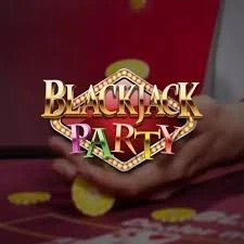 Blackjack Party online game logo by Evolution on wishwincasino.gr