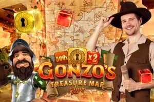 Gonzo's Treasure Map logo by Evolution at WishWin Casino