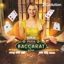 Peek Baccarat slot visual from Evolution available on wishwincasino.gr